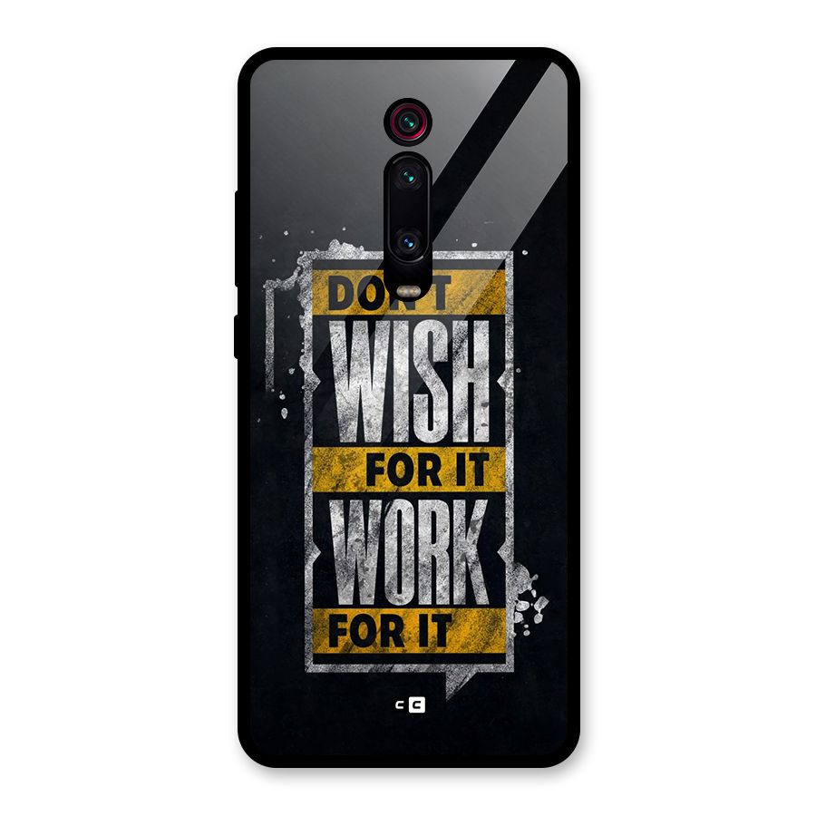 Wish Work Glass Back Case for Redmi K20 Pro