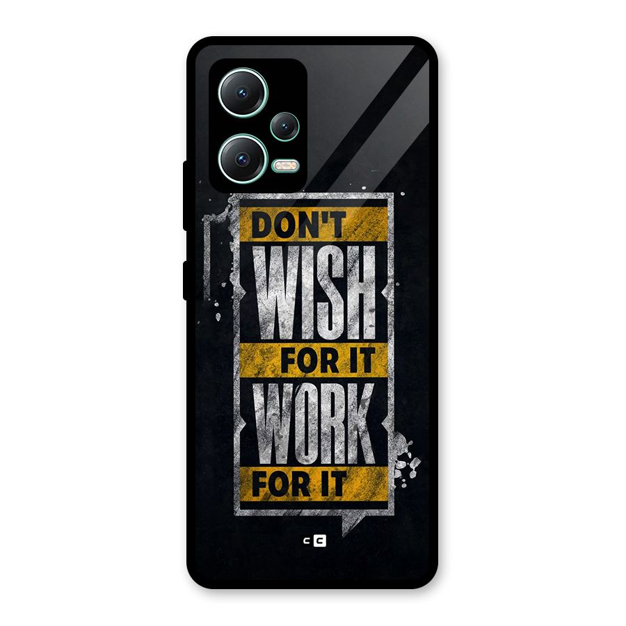 Wish Work Glass Back Case for Redmi Note 12 5G