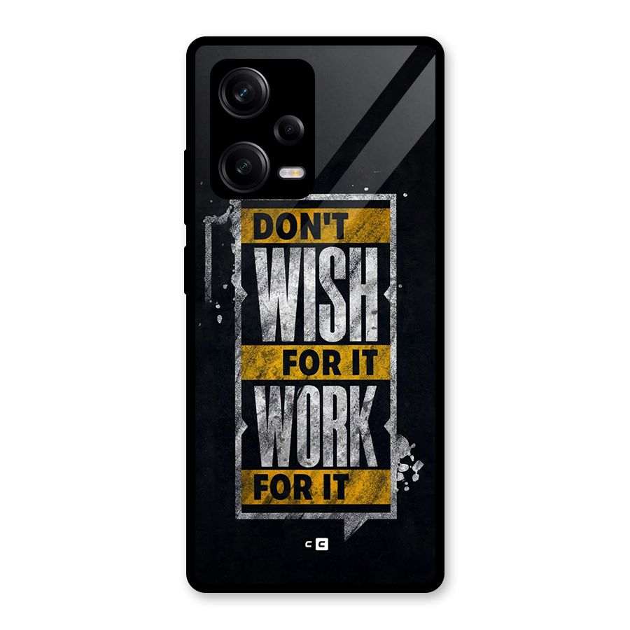 Wish Work Glass Back Case for Redmi Note 12 Pro