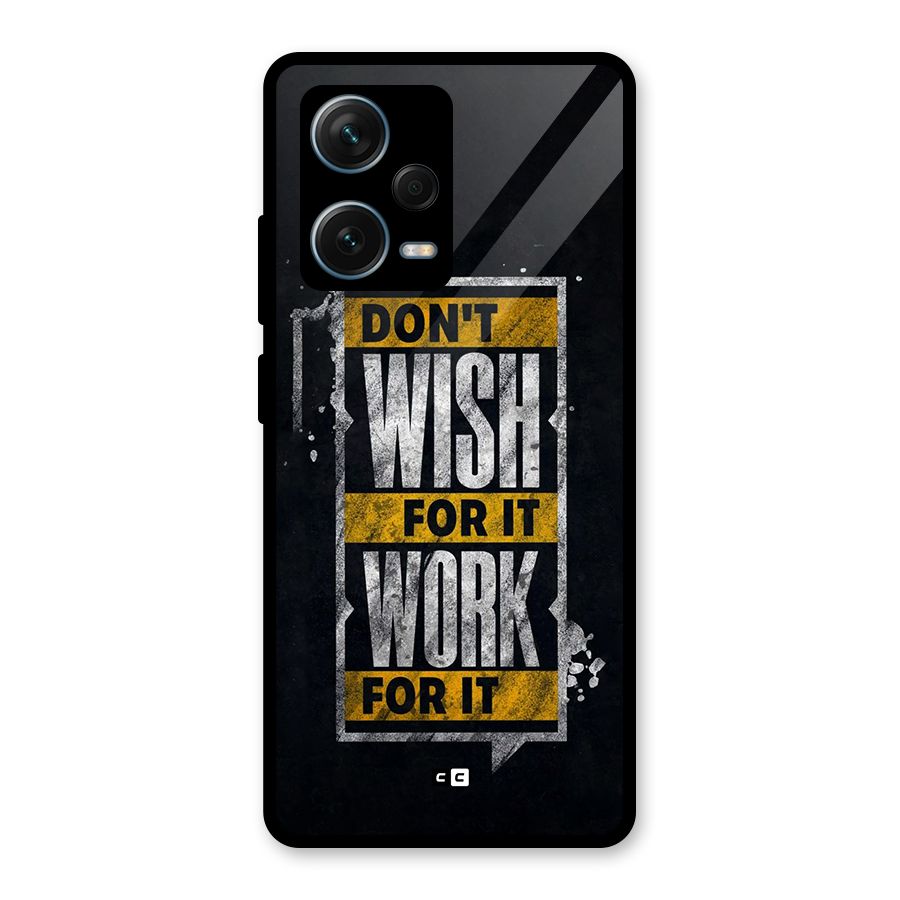 Wish Work Glass Back Case for Redmi Note 12 Pro Plus 5G