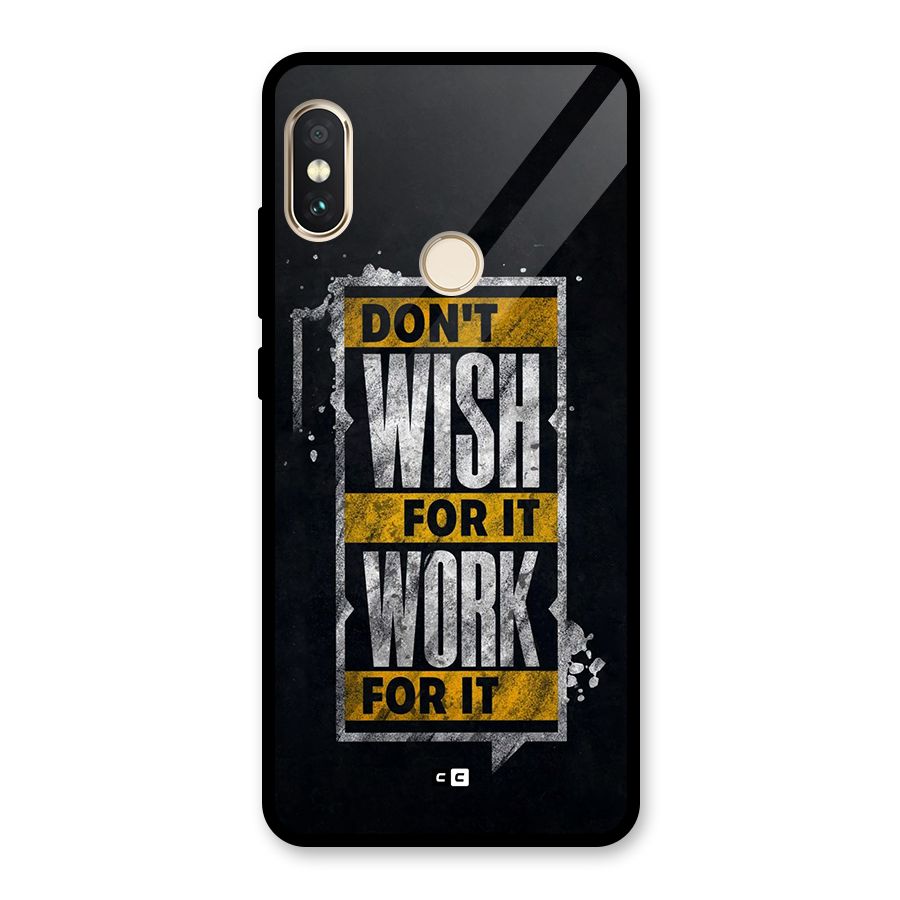 Wish Work Glass Back Case for Redmi Note 5 Pro
