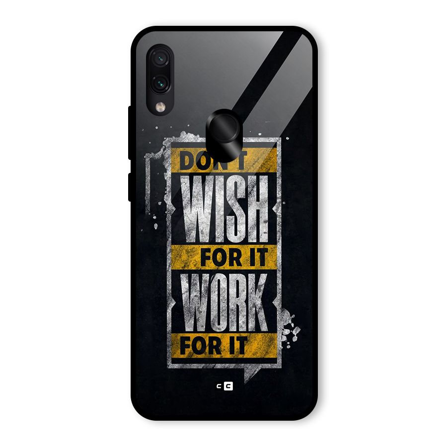 Wish Work Glass Back Case for Redmi Note 7 Pro