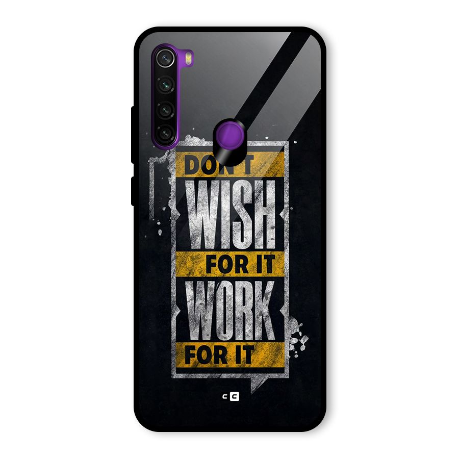 Wish Work Glass Back Case for Redmi Note 8