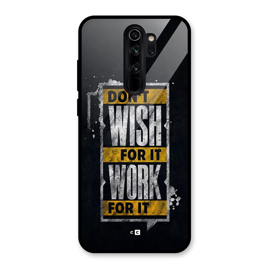 Wish Work Glass Back Case for Redmi Note 8 Pro