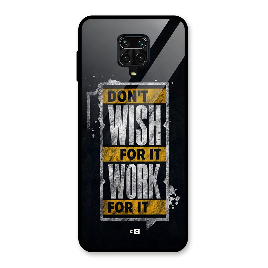 Wish Work Glass Back Case for Redmi Note 9 Pro