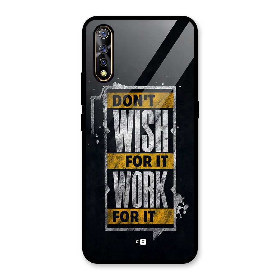 Wish Work Glass Back Case for Vivo S1