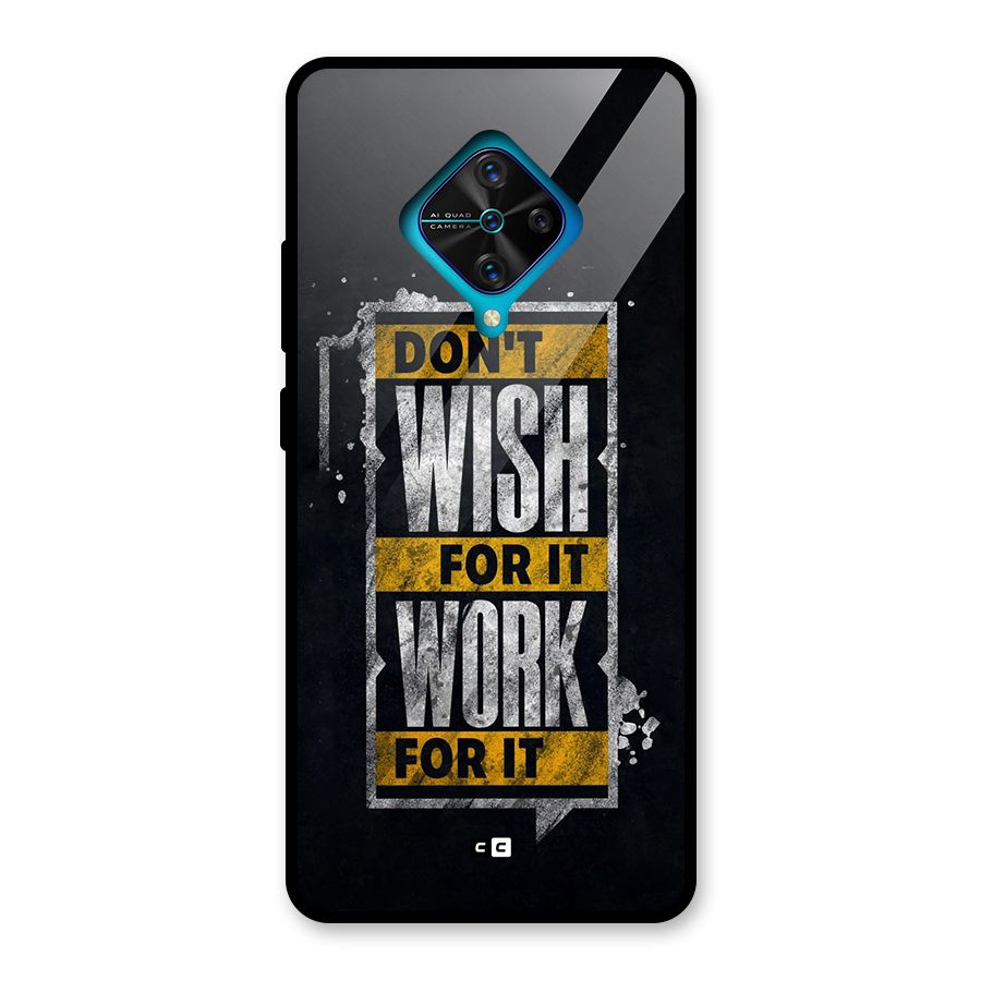 Wish Work Glass Back Case for Vivo S1 Pro