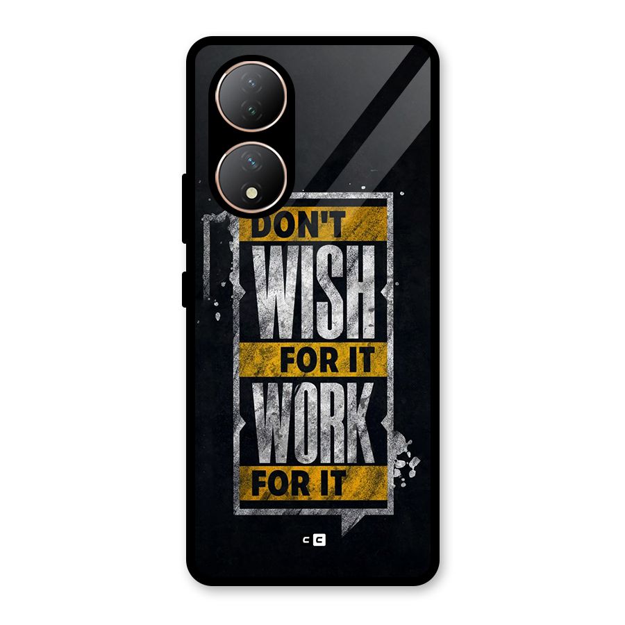 Wish Work Glass Back Case for Vivo T2