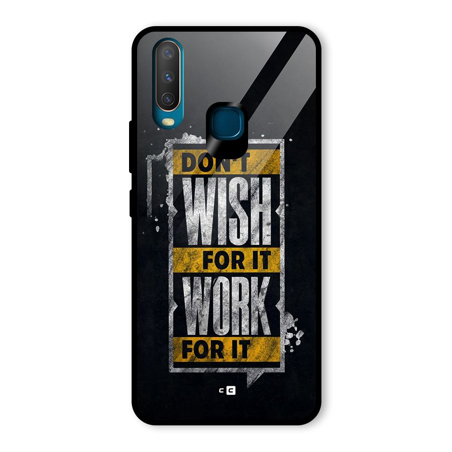 Wish Work Glass Back Case for Vivo U10