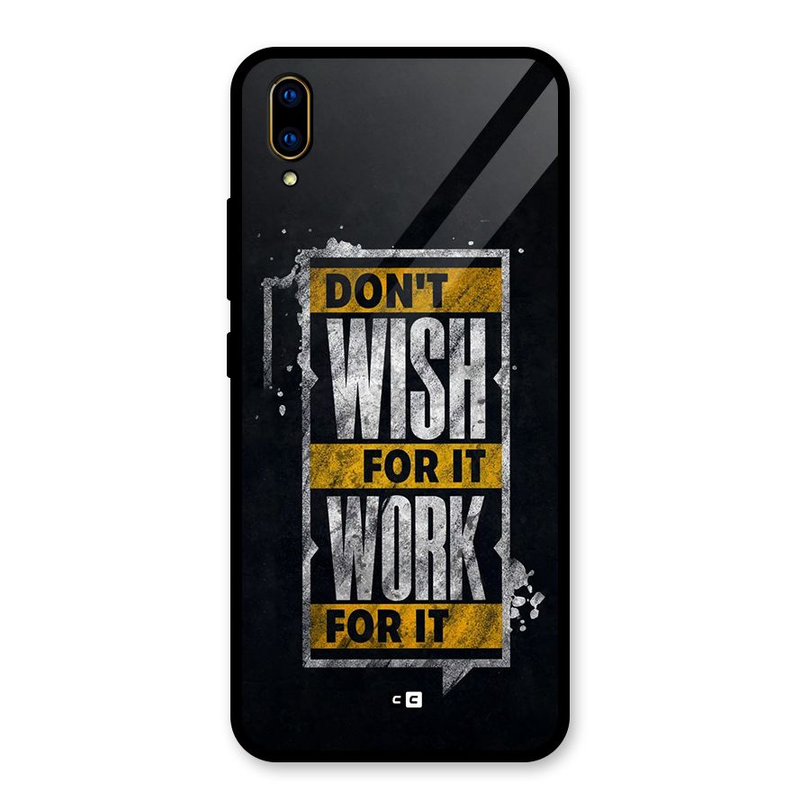 Wish Work Glass Back Case for Vivo V11 Pro