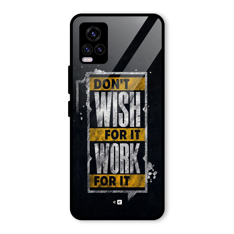 Wish Work Glass Back Case for Vivo V20 2021