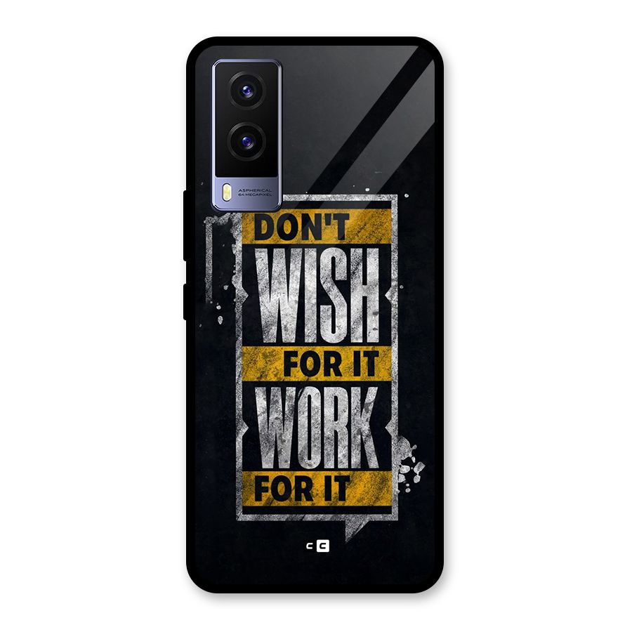 Wish Work Glass Back Case for Vivo V21e 5G