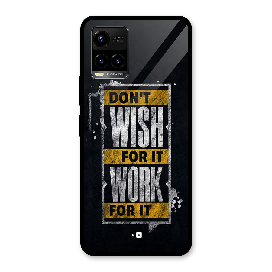 Wish Work Glass Back Case for Vivo Y21A