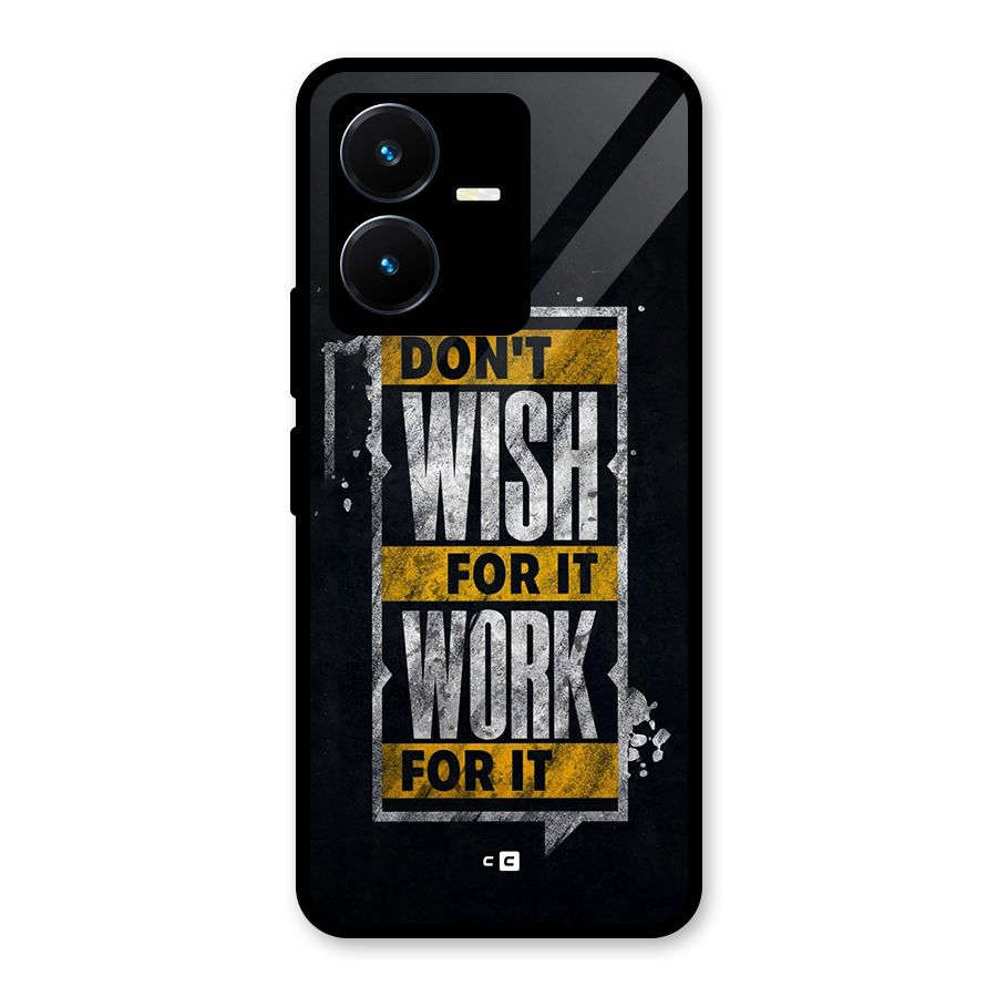 Wish Work Glass Back Case for Vivo Y22