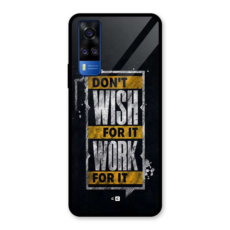Wish Work Glass Back Case for Vivo Y31