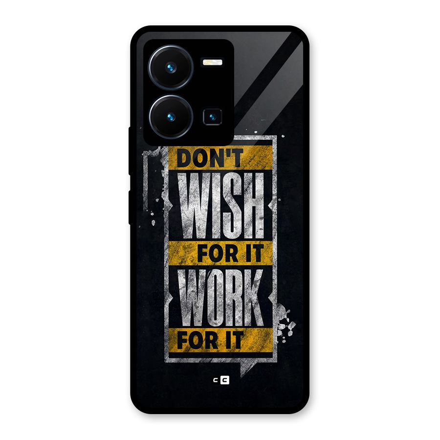 Wish Work Glass Back Case for Vivo Y35