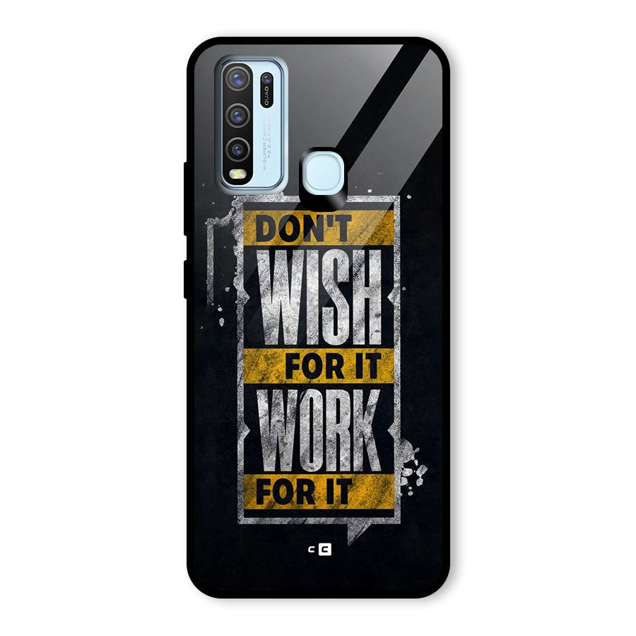 Wish Work Glass Back Case for Vivo Y50