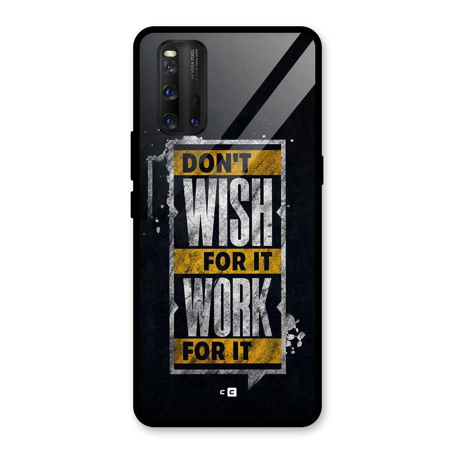 Wish Work Glass Back Case for Vivo iQOO 3