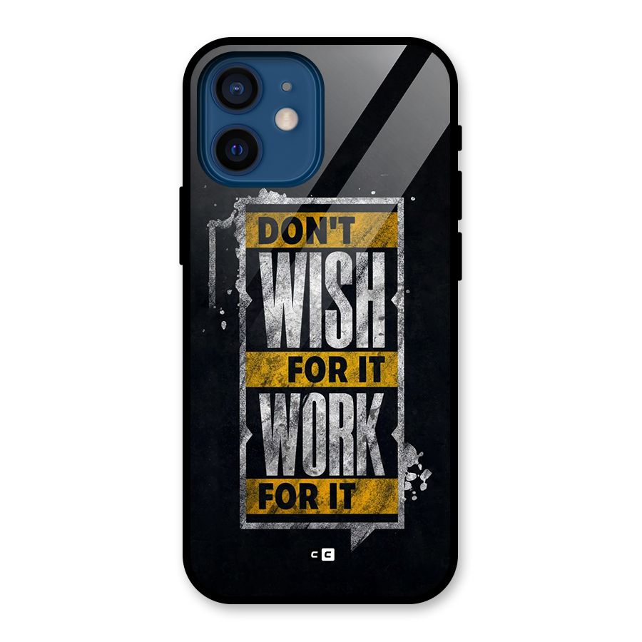 Wish Work Glass Back Case for iPhone 12 Mini