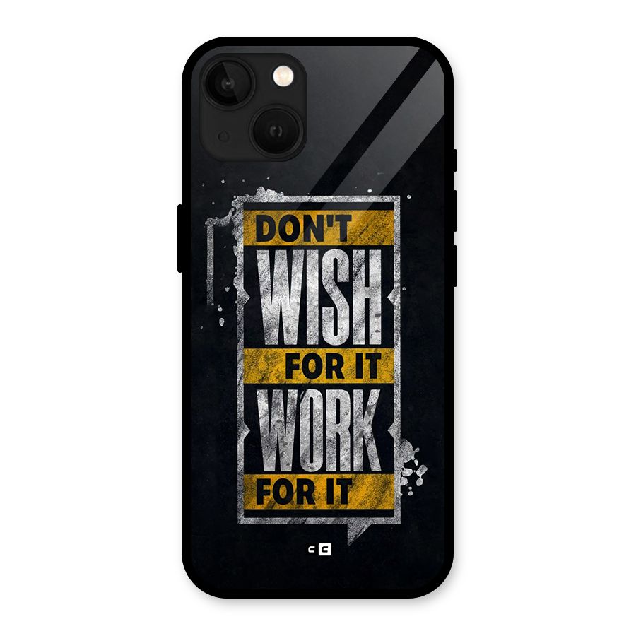 Wish Work Glass Back Case for iPhone 13