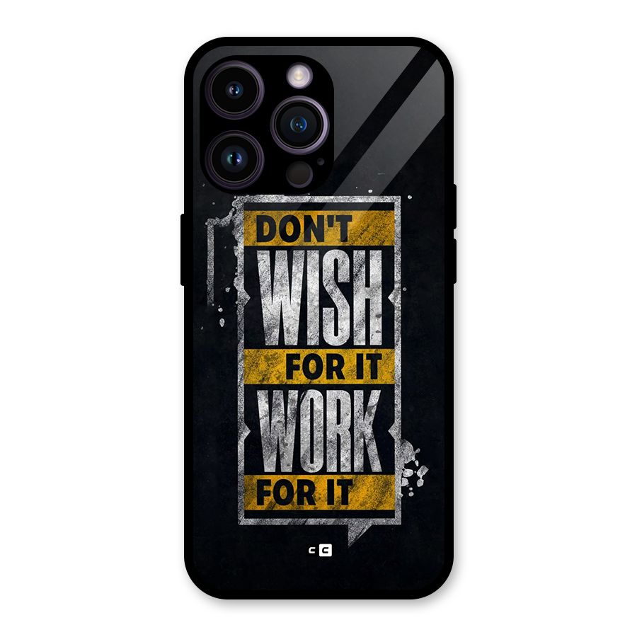 Wish Work Glass Back Case for iPhone 14 Pro Max