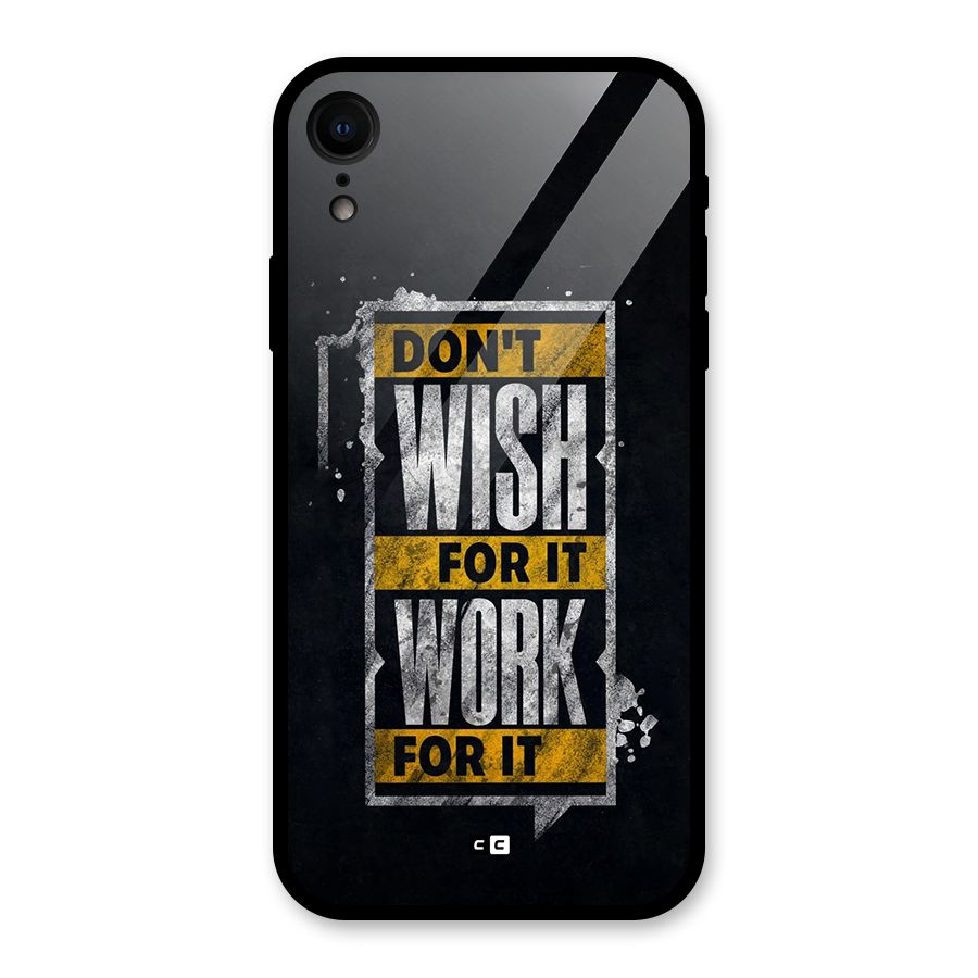 Wish Work Glass Back Case for iPhone XR