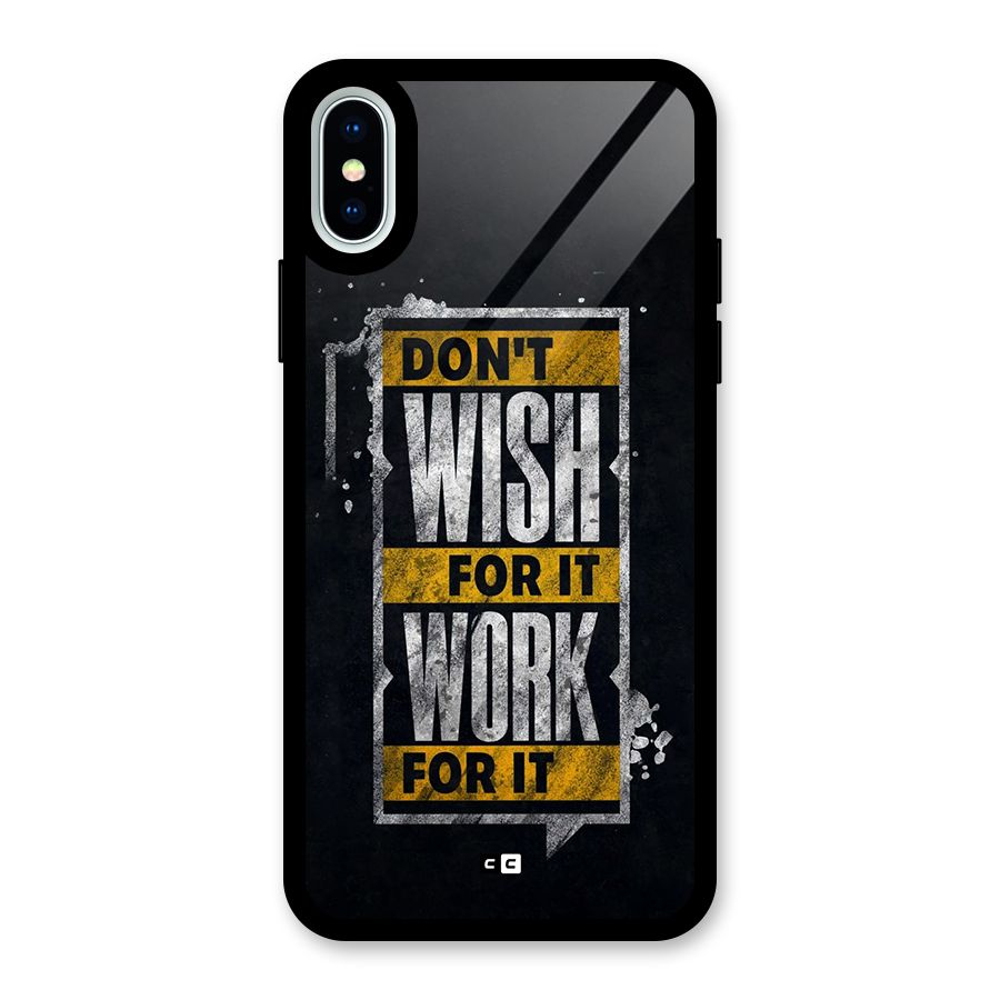Wish Work Glass Back Case for iPhone XS