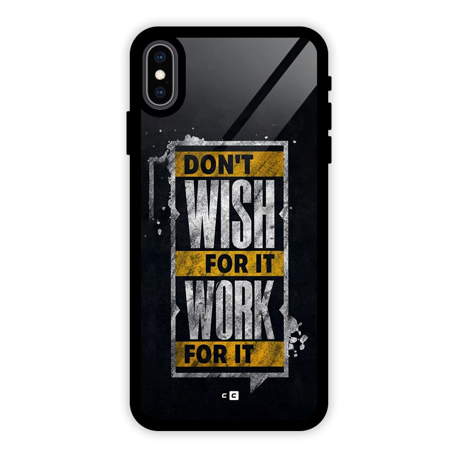 Wish Work Glass Back Case for iPhone XS Max