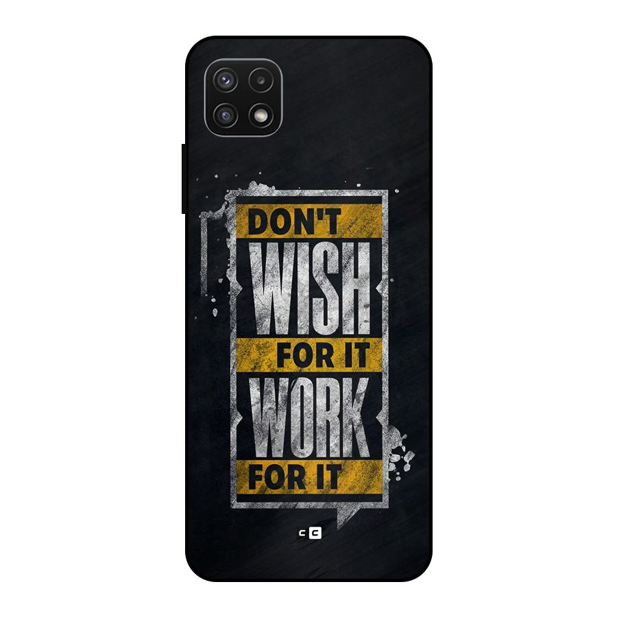 Wish Work Metal Back Case for Galaxy A22 5G