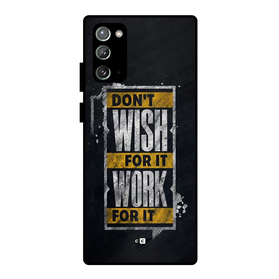 Wish Work Metal Back Case for Galaxy Note 20