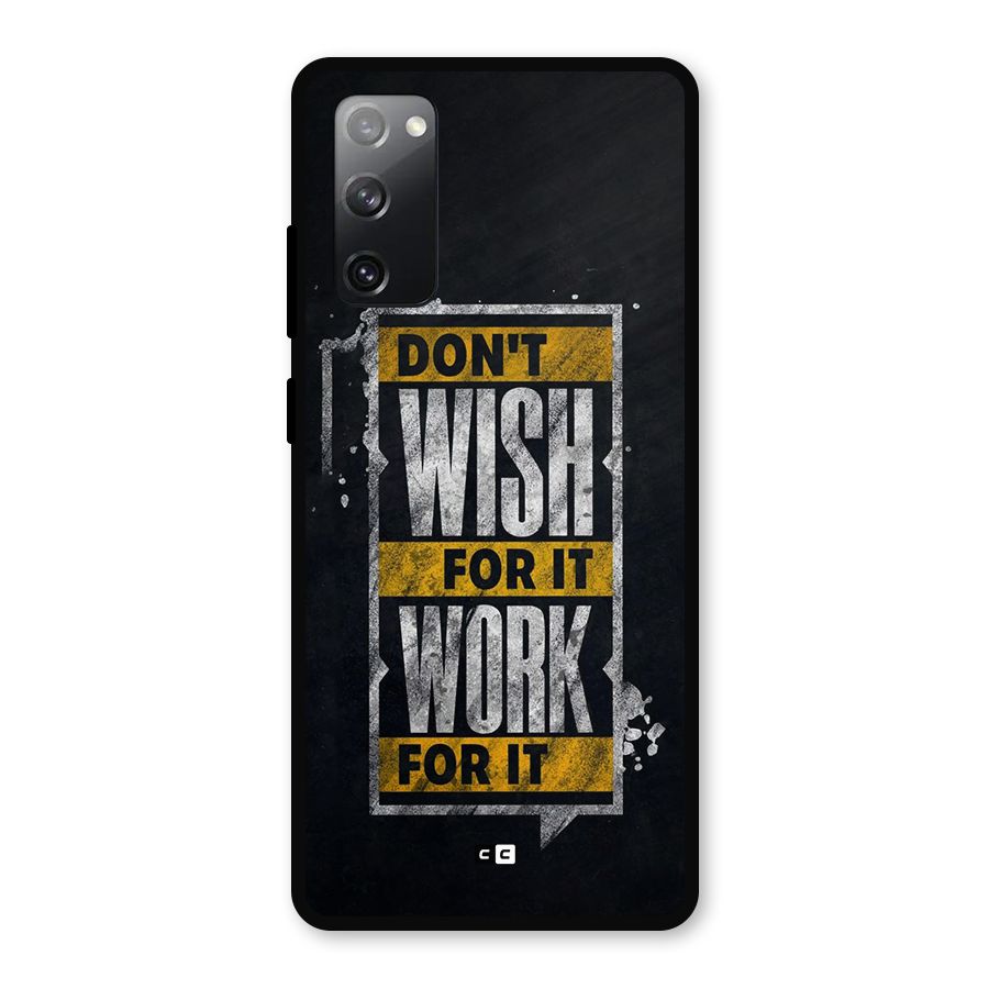Wish Work Metal Back Case for Galaxy S20 FE 5G