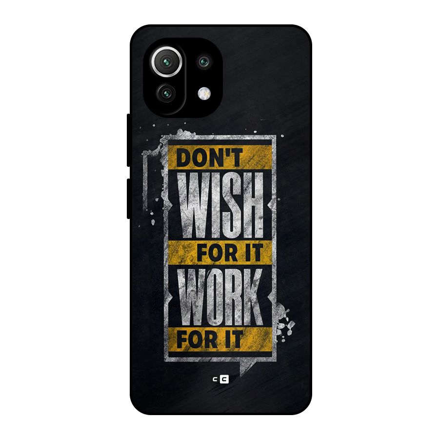 Wish Work Metal Back Case for Mi 11 Lite