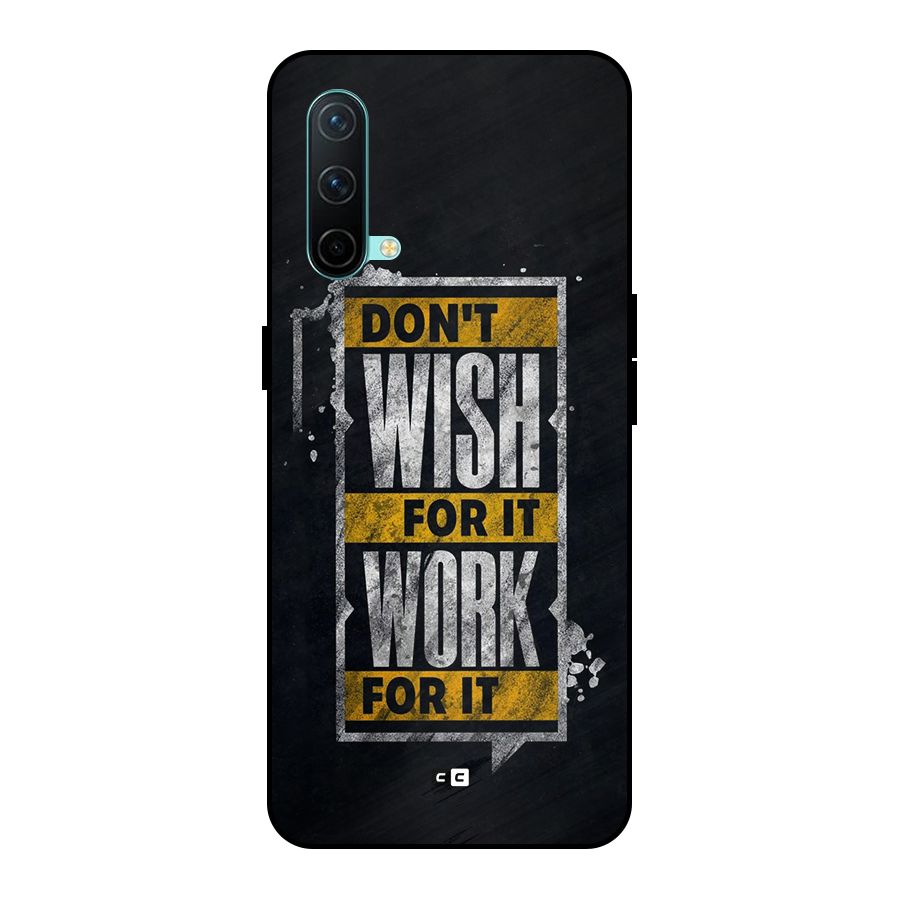 Wish Work Metal Back Case for OnePlus Nord CE 5G