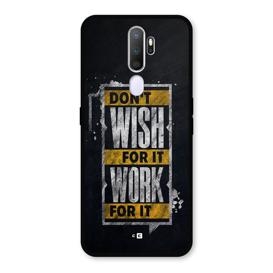 Wish Work Metal Back Case for Oppo A9 (2020)
