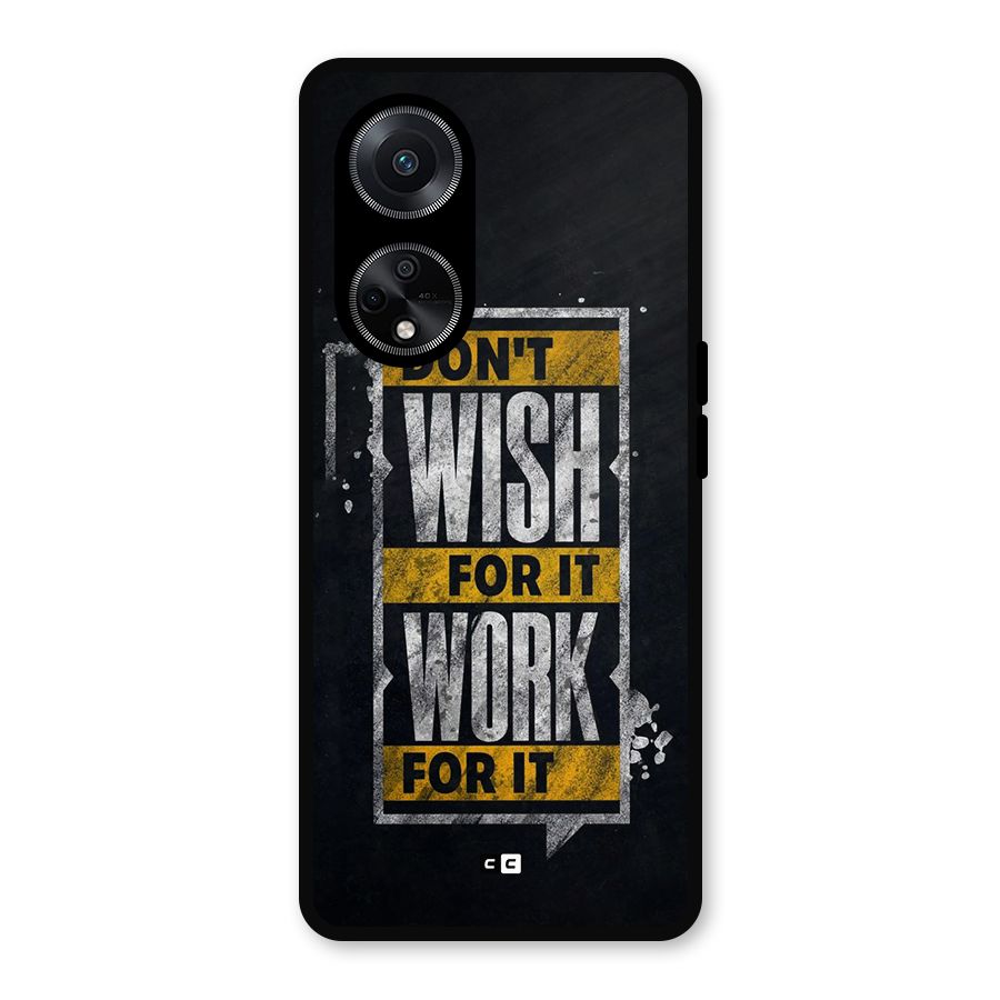 Wish Work Metal Back Case for Oppo F23