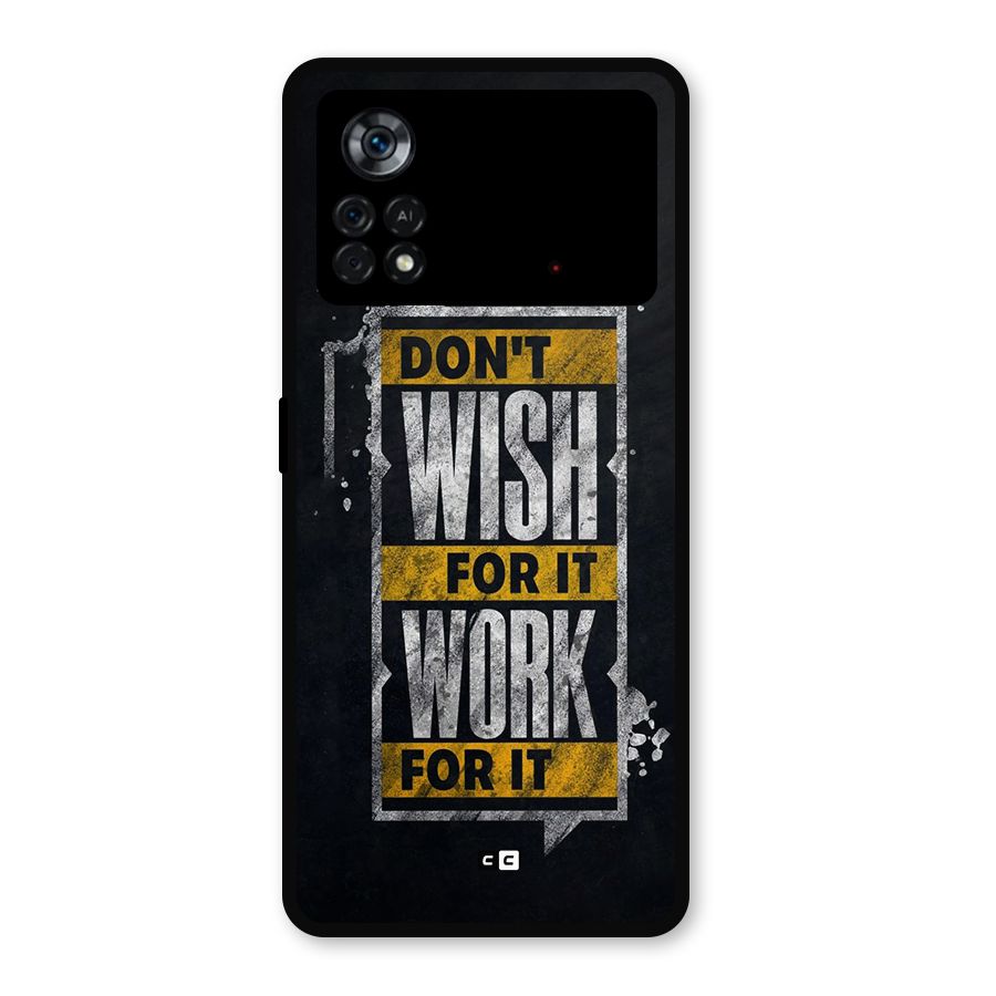 Wish Work Metal Back Case for Poco X4 Pro 5G