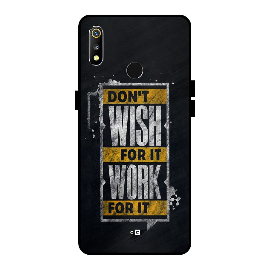 Wish Work Metal Back Case for Realme 3i