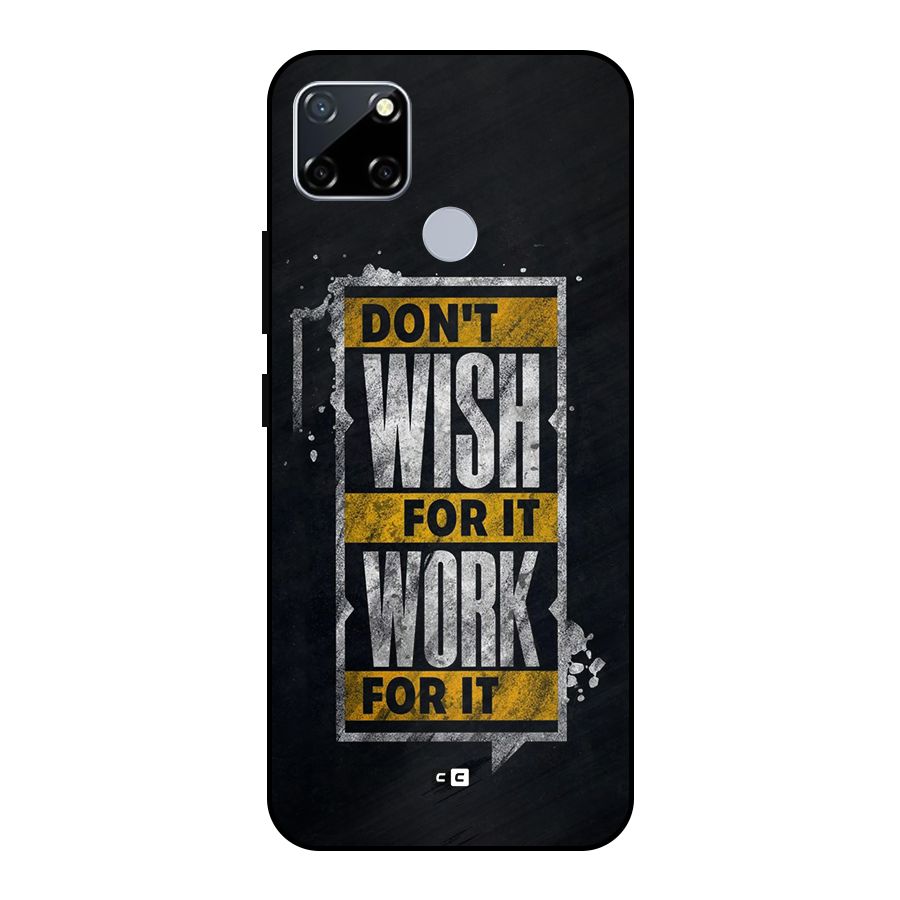 Wish Work Metal Back Case for Realme Narzo 30A