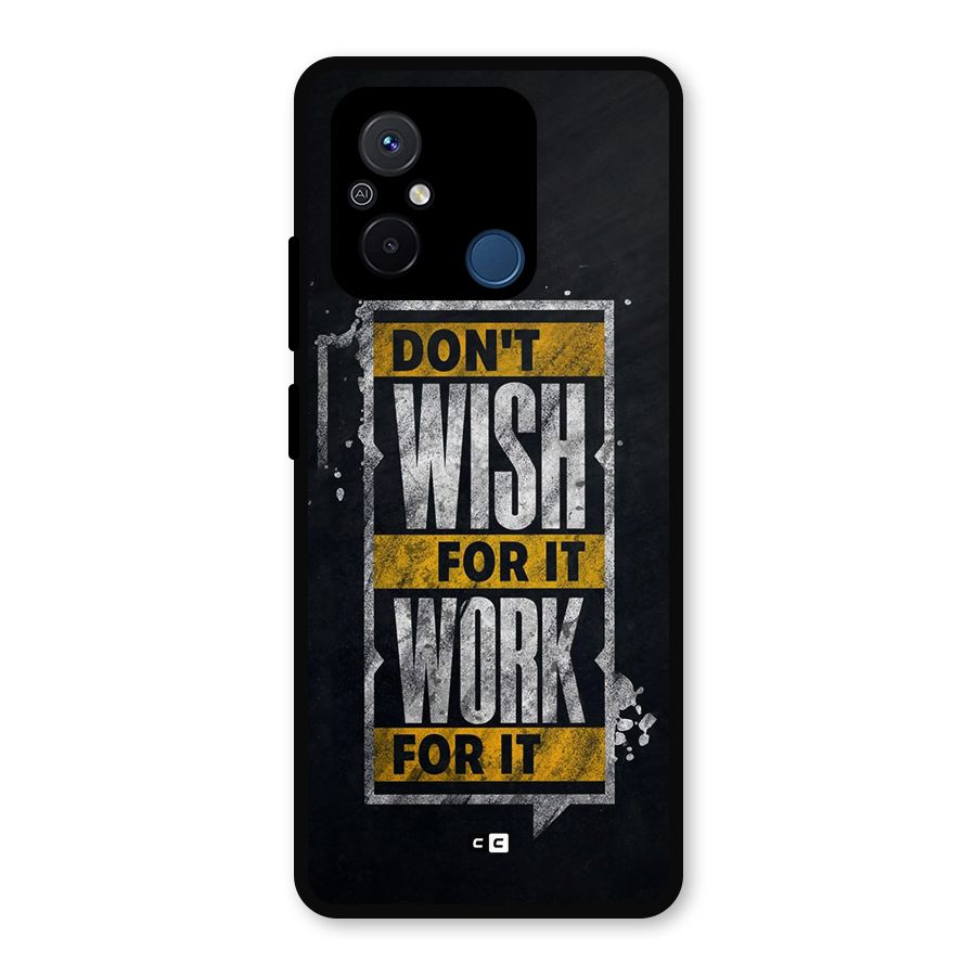 Wish Work Metal Back Case for Redmi 12C