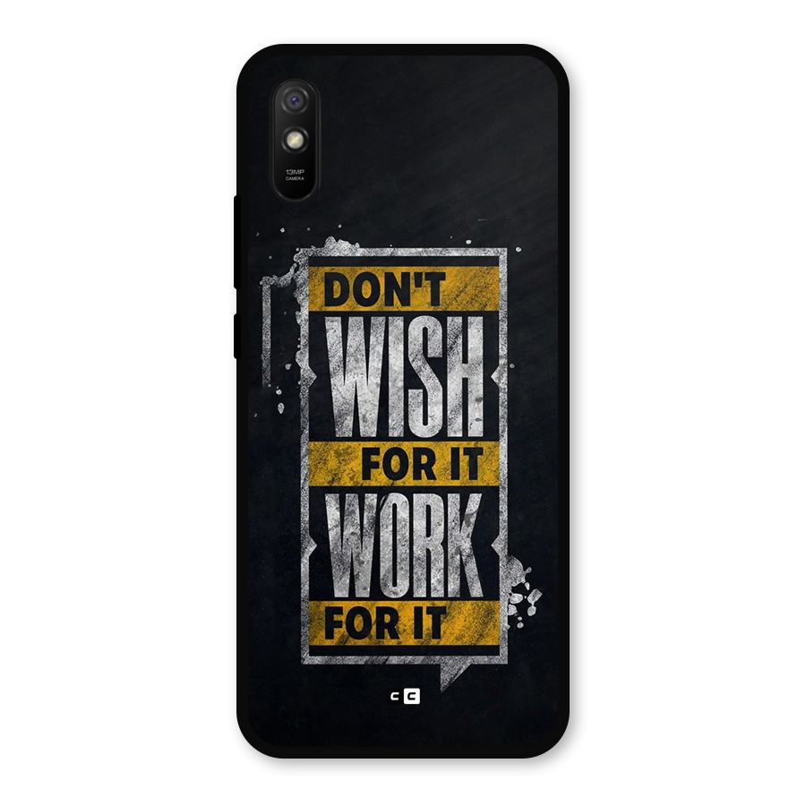 Wish Work Metal Back Case for Redmi 9a