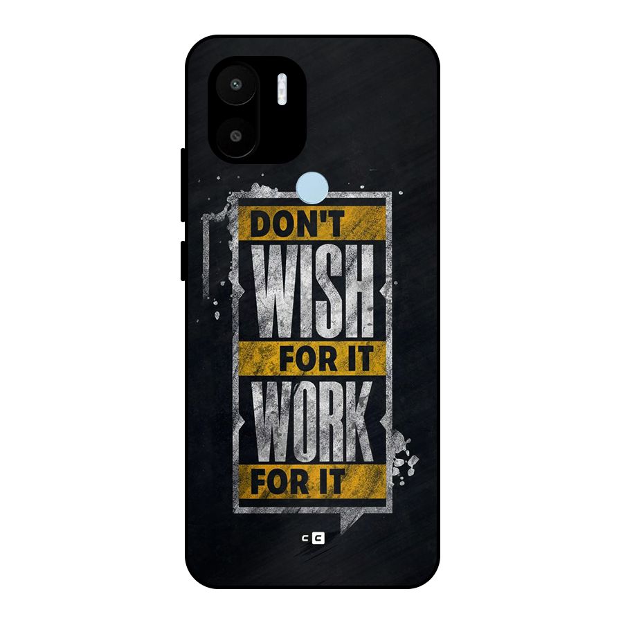 Wish Work Metal Back Case for Redmi A2 Plus