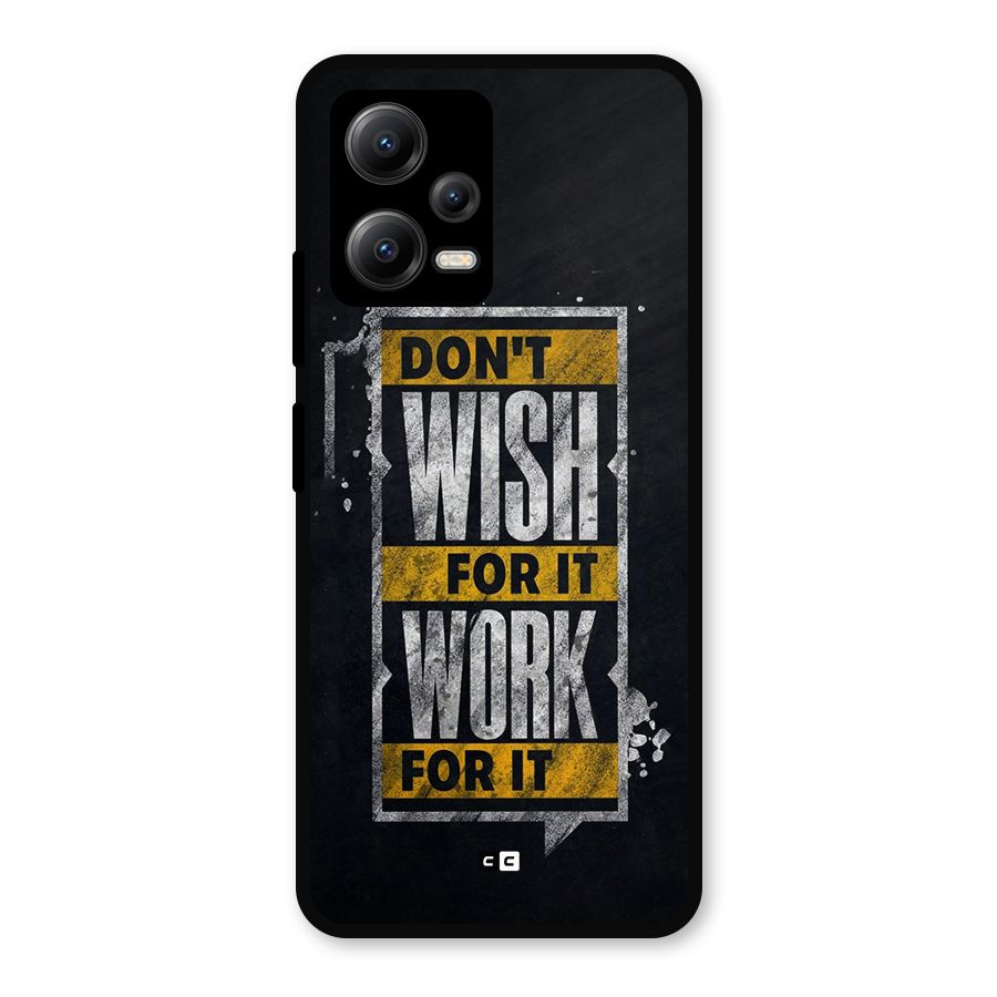 Wish Work Metal Back Case for Redmi Note 12 5G