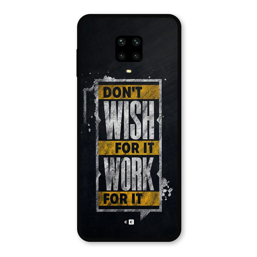 Wish Work Metal Back Case for Redmi Note 9 Pro