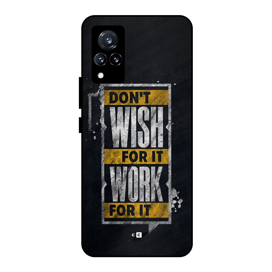 Wish Work Metal Back Case for Vivo V21 5G
