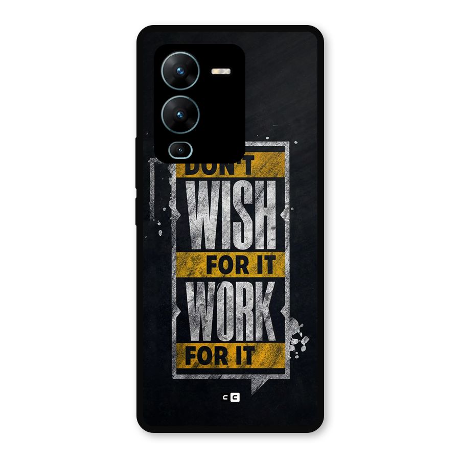 Wish Work Metal Back Case for Vivo V25 Pro