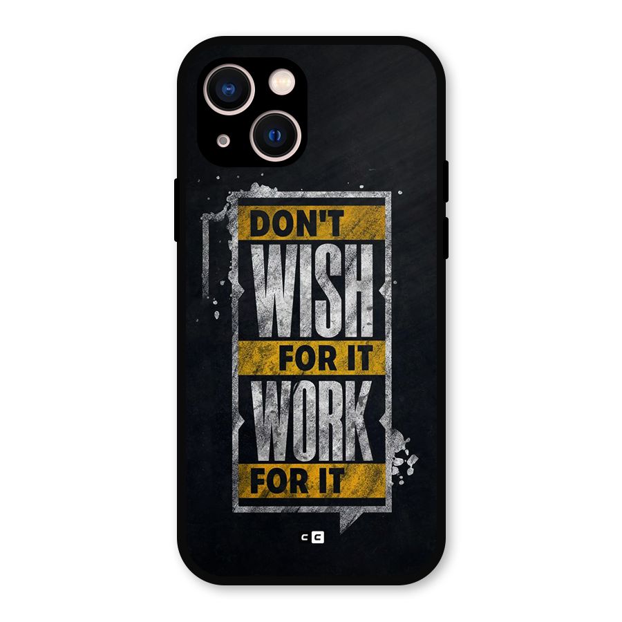Wish Work Metal Back Case for iPhone 13