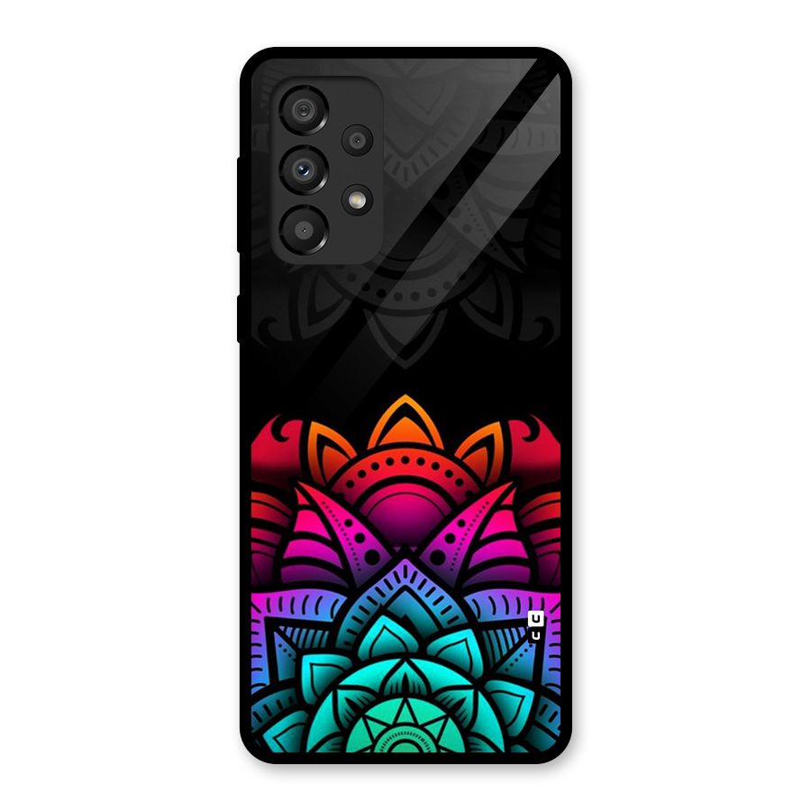 Wonderful Floral Glass Back Case for Galaxy A33 5G