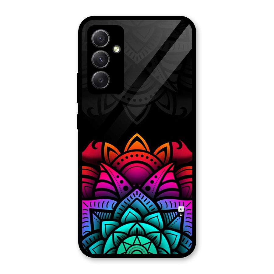 Wonderful Floral Glass Back Case for Galaxy A34