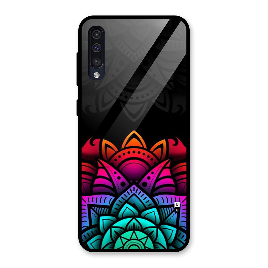 Wonderful Floral Glass Back Case for Galaxy A50