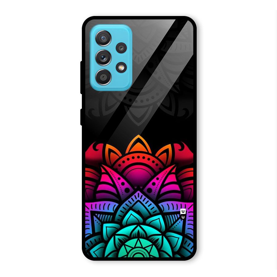 Wonderful Floral Glass Back Case for Galaxy A52